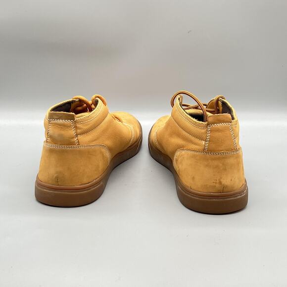Timberland Boots Mens 12 Brown Nubuck Canvas Groveton Chukka Sneakers Shoes
